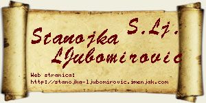 Stanojka LJubomirović vizit kartica